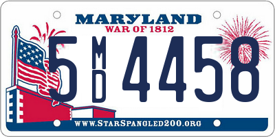 MD license plate 5MD4458