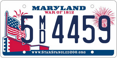 MD license plate 5MD4459