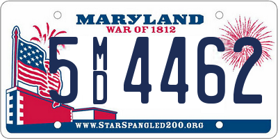 MD license plate 5MD4462