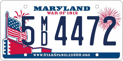 MD license plate 5MD4472