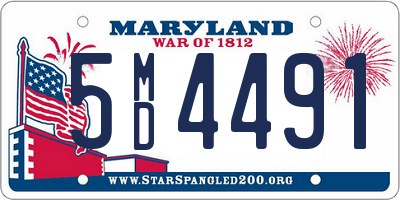 MD license plate 5MD4491