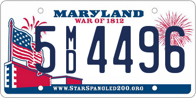 MD license plate 5MD4496