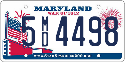 MD license plate 5MD4498