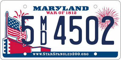 MD license plate 5MD4502