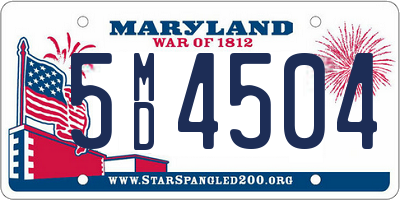 MD license plate 5MD4504