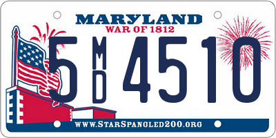 MD license plate 5MD4510