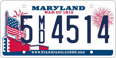 MD license plate 5MD4514