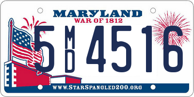 MD license plate 5MD4516