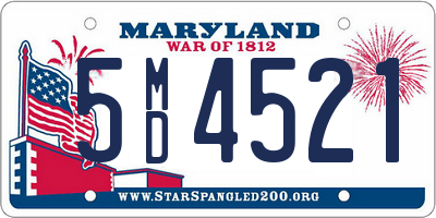 MD license plate 5MD4521