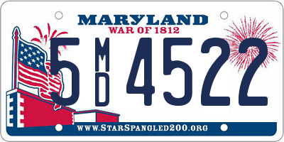 MD license plate 5MD4522