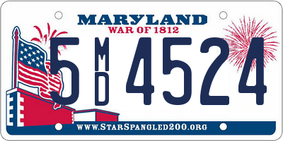 MD license plate 5MD4524