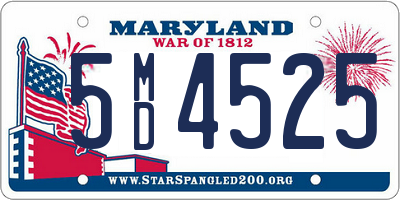 MD license plate 5MD4525