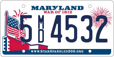 MD license plate 5MD4532