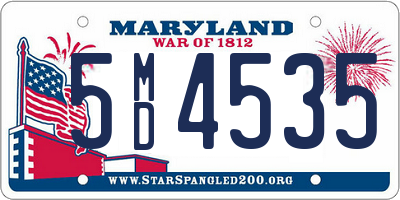 MD license plate 5MD4535