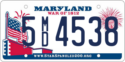 MD license plate 5MD4538