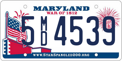 MD license plate 5MD4539