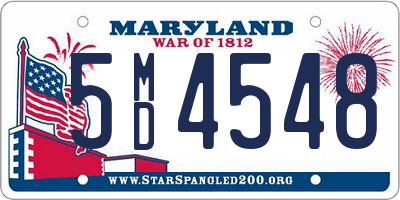 MD license plate 5MD4548