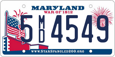 MD license plate 5MD4549