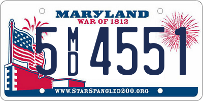 MD license plate 5MD4551