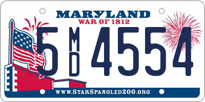 MD license plate 5MD4554