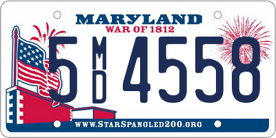 MD license plate 5MD4558