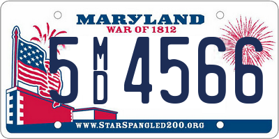 MD license plate 5MD4566