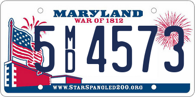 MD license plate 5MD4573