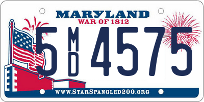 MD license plate 5MD4575