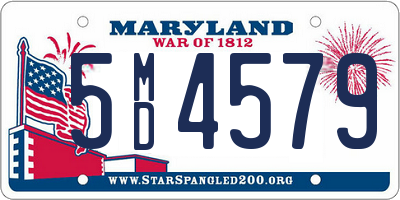 MD license plate 5MD4579