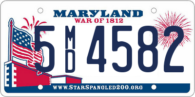 MD license plate 5MD4582