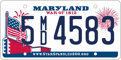 MD license plate 5MD4583