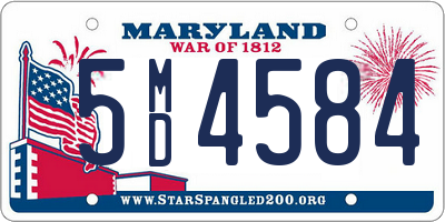 MD license plate 5MD4584