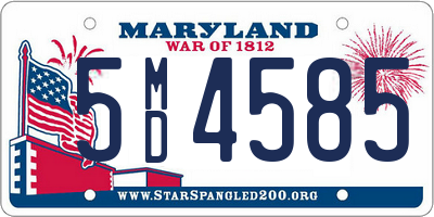 MD license plate 5MD4585