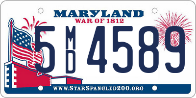 MD license plate 5MD4589