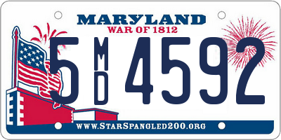 MD license plate 5MD4592