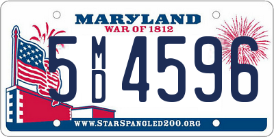 MD license plate 5MD4596