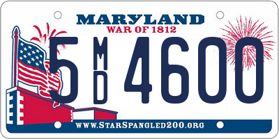 MD license plate 5MD4600