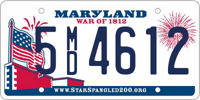 MD license plate 5MD4612