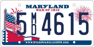 MD license plate 5MD4615