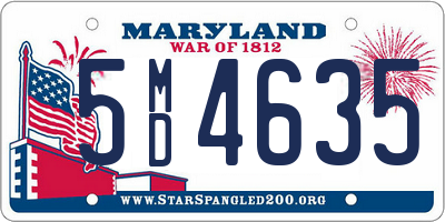 MD license plate 5MD4635