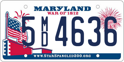 MD license plate 5MD4636