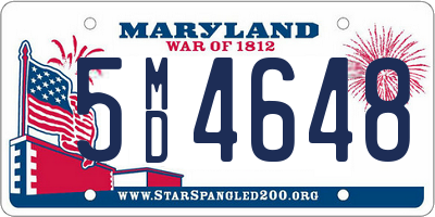 MD license plate 5MD4648