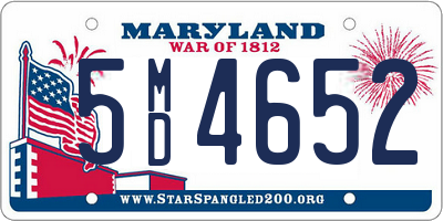 MD license plate 5MD4652