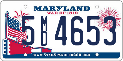 MD license plate 5MD4653