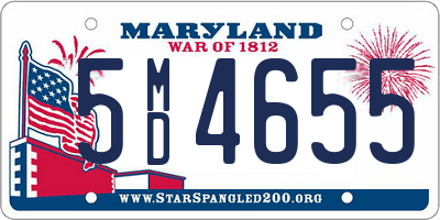 MD license plate 5MD4655