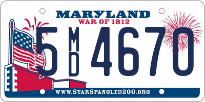 MD license plate 5MD4670