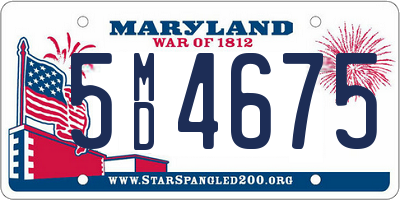 MD license plate 5MD4675