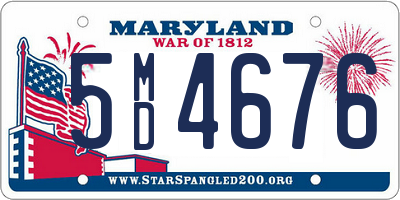 MD license plate 5MD4676