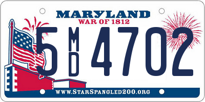 MD license plate 5MD4702