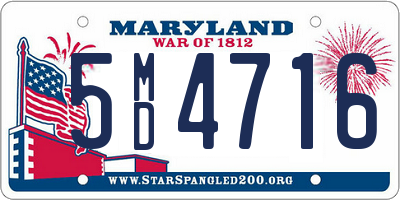 MD license plate 5MD4716